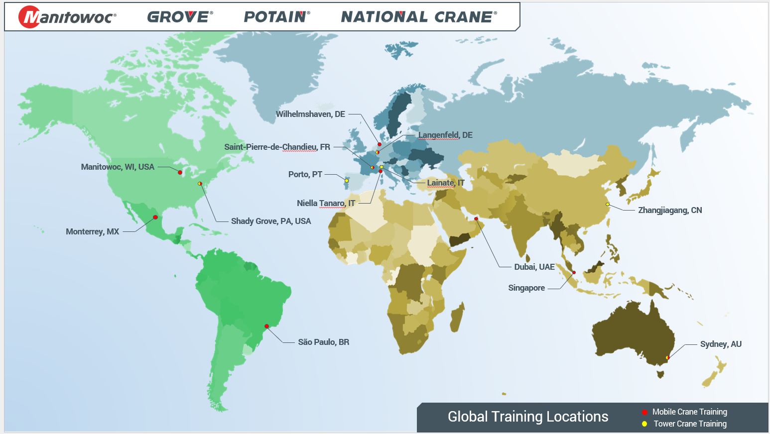 Global Training Location Map - Manitowoc Global Training Location Map - Manitowoc