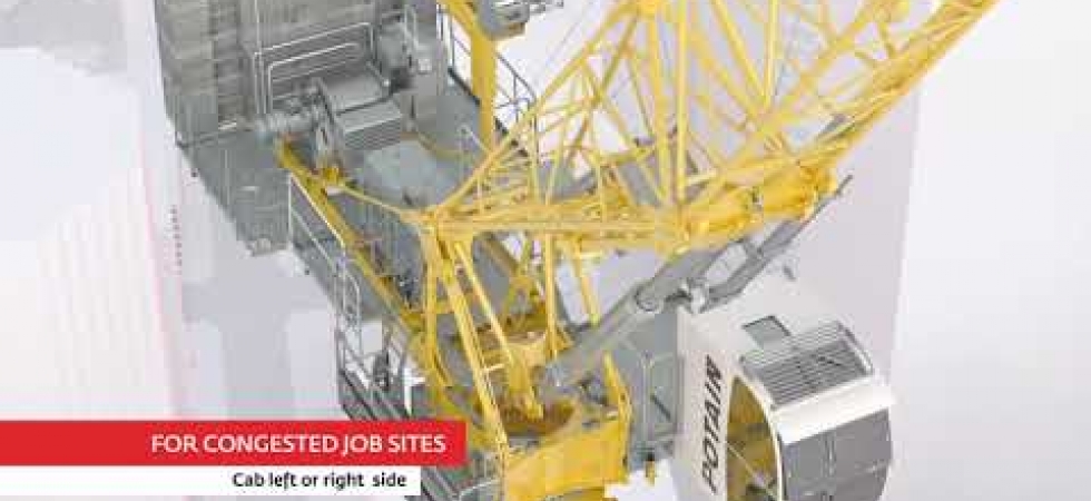 MRH 125 - New generation of luffing jib cranes (hydraulic jib hoisting)